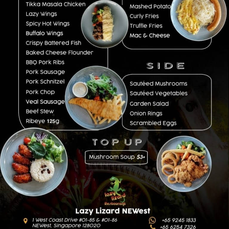 Lazy Lizard - Sixth Avenue - Your cozy neighborhood Singapore Restaurant.