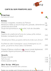 Menu Terre Restaurant Page 3