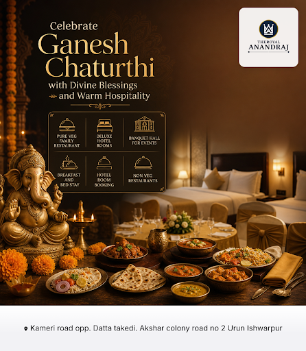 Hotel The Royal Anandraj offers comfortable deluxe rooms, a pure veg family restaurant, banquet h…