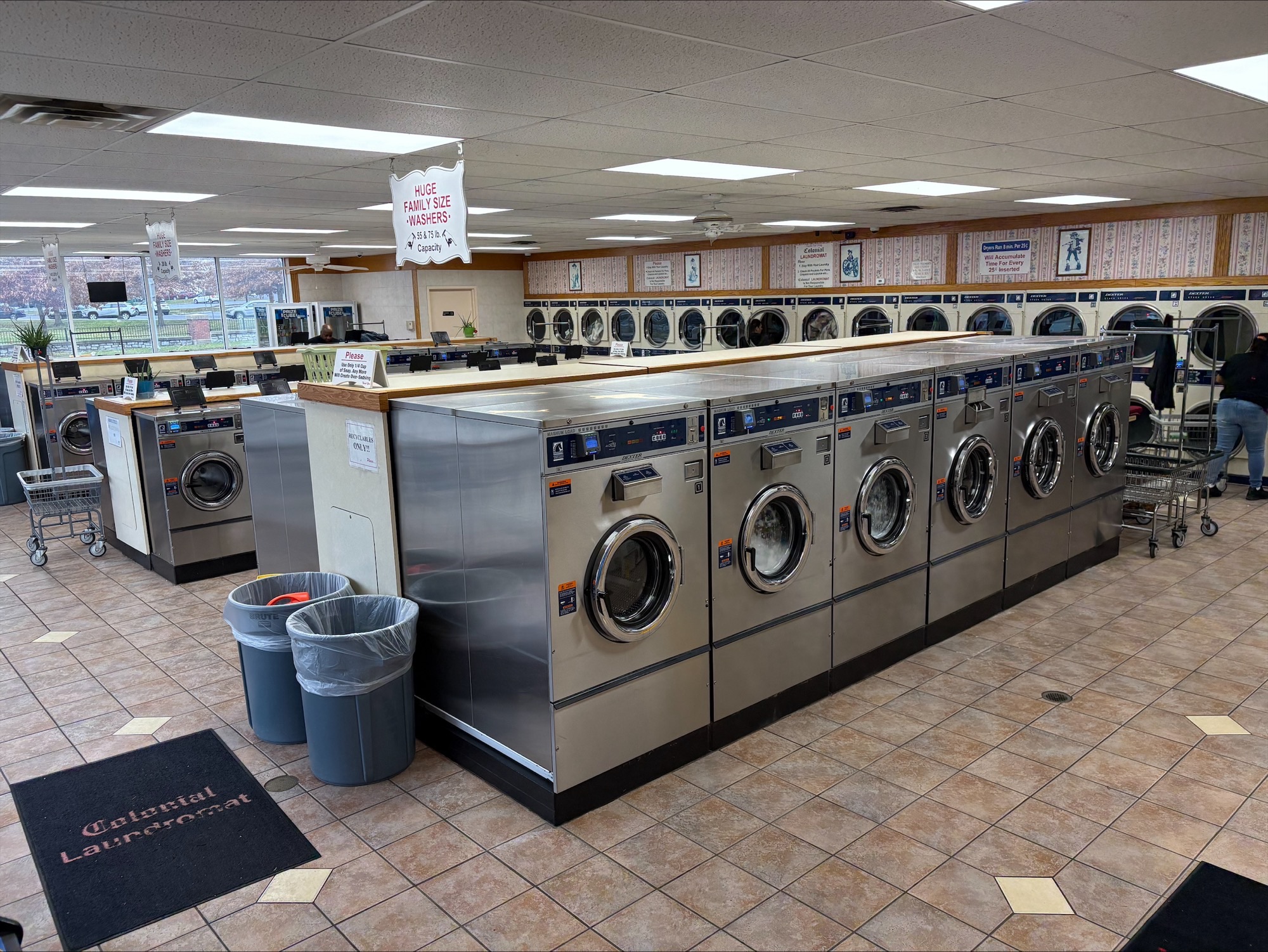 Self-service laundry at Colonial Laundromat, Liverpool, NY