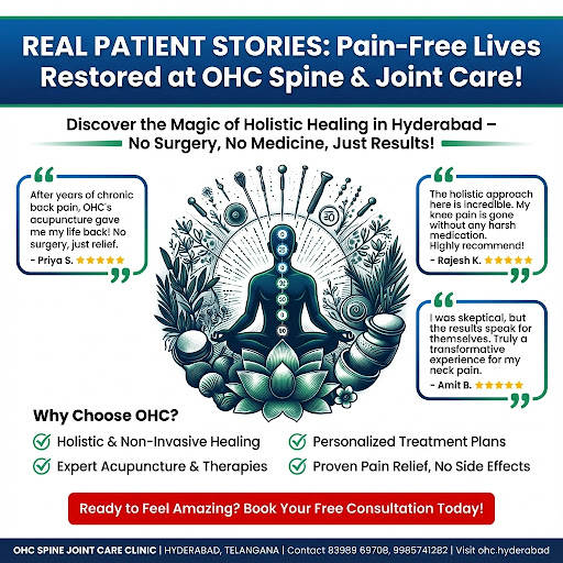Experience true relief at OHC Spine & Joint Care in Hyderabad. Patients like Priya, Rajesh, and A… post image