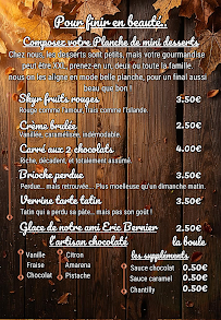 Menu Les Planches de Pontoise Page 1