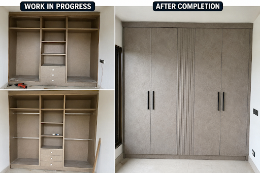 A ONE FURNITURE Carpenter Near Me Modular Wardrobe Work Before ➜ After 📞