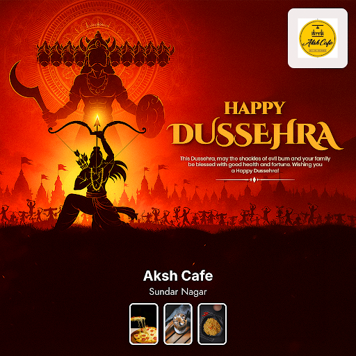Celebrate Dussehra with warm gratitude at Aksh Cafe. Savor our delicious pizza, chicken lollipop,… post image