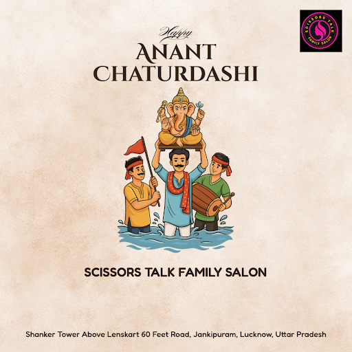 As the festive season unfolds, Scissors Talk Family Salon in Lucknow wishes you a Happy Ananta Ch… post image