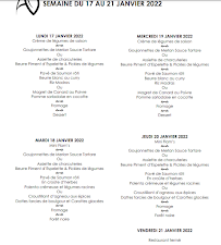 Menu Restaurant d'application du Lycée hôtelier de Strasbourg Page 3