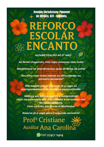 Reforço Escolar Encanto – Tia Cris