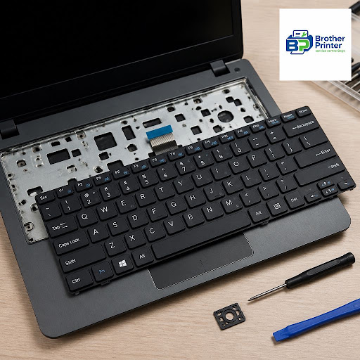 Is your laptop keyboard missing keys, typing double letters, or not responding at all? At Brother… post image