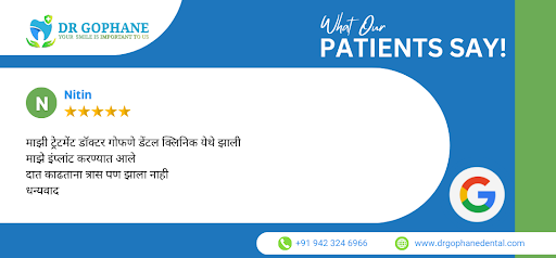 Thank you so much for taking the time to share your experience with Dr. Gophane Dental Clinic & I… post image