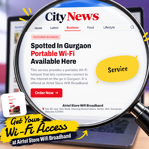 Discover portable Wi-Fi hotspot options in Gurgaon with Airtel Store Wifi Broadband. Stay connect… post image