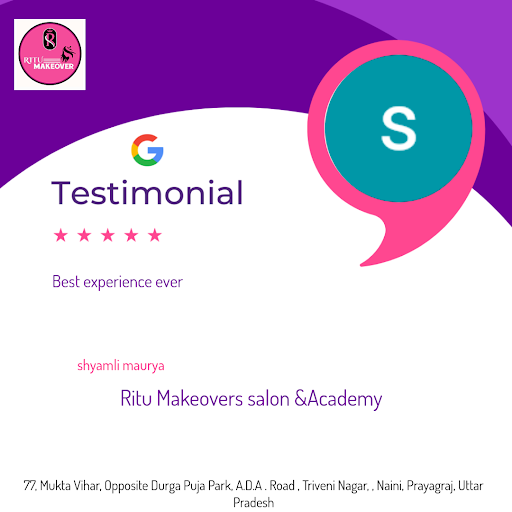 Shyamli's unforgettable experience at Ritu makeover professional Salon & Academy in Prayagraj! Sh… post image