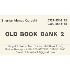 OLD BOOK BANK 2 rawalpindi shop#5 next to atech laptop mall bank road saddar، Rawalpindi 46000