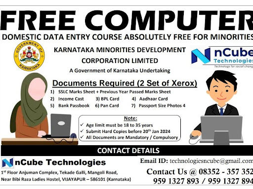Free Free Free Domestic Data Entry Course for Minorities... post image