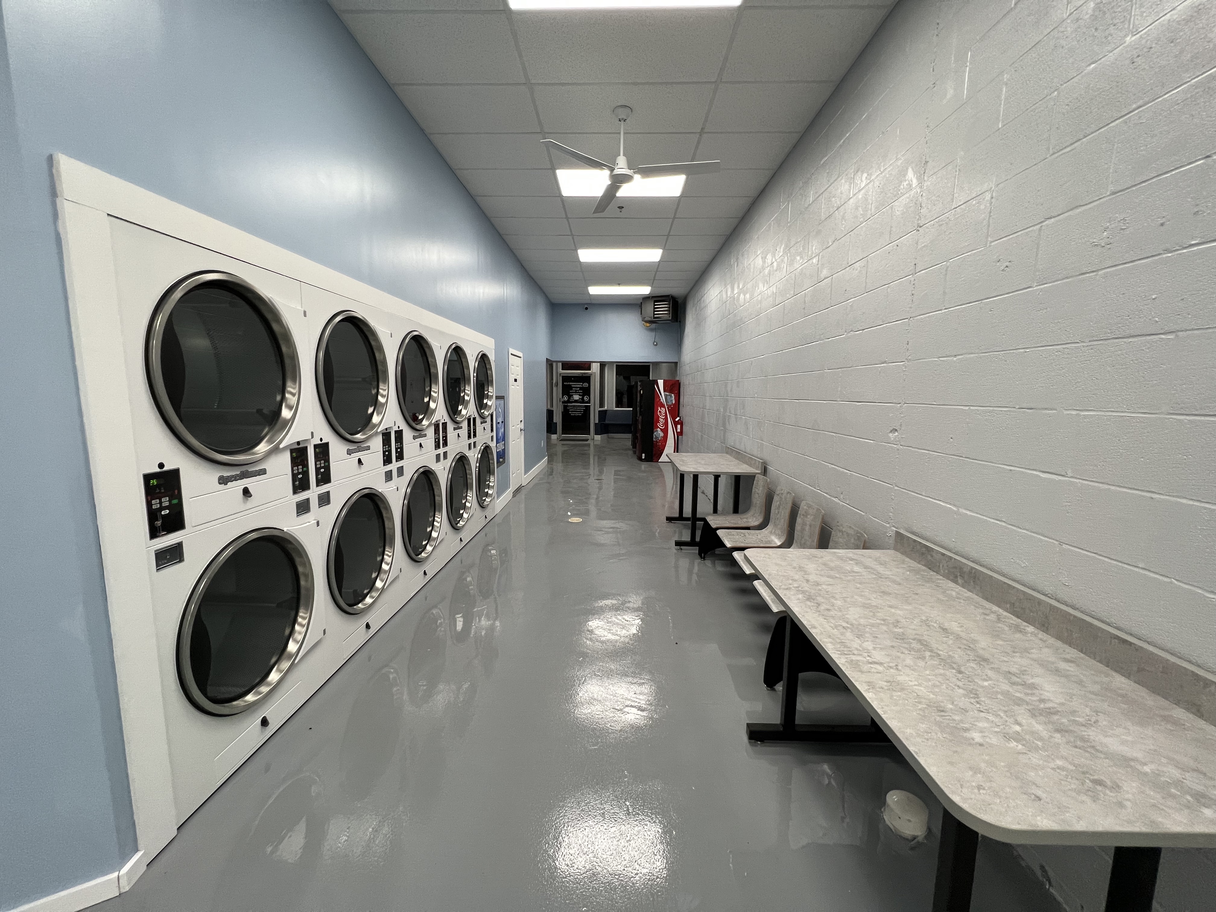 Neighborhood Plaza Laundromat laundromat interior in Fulton, NY