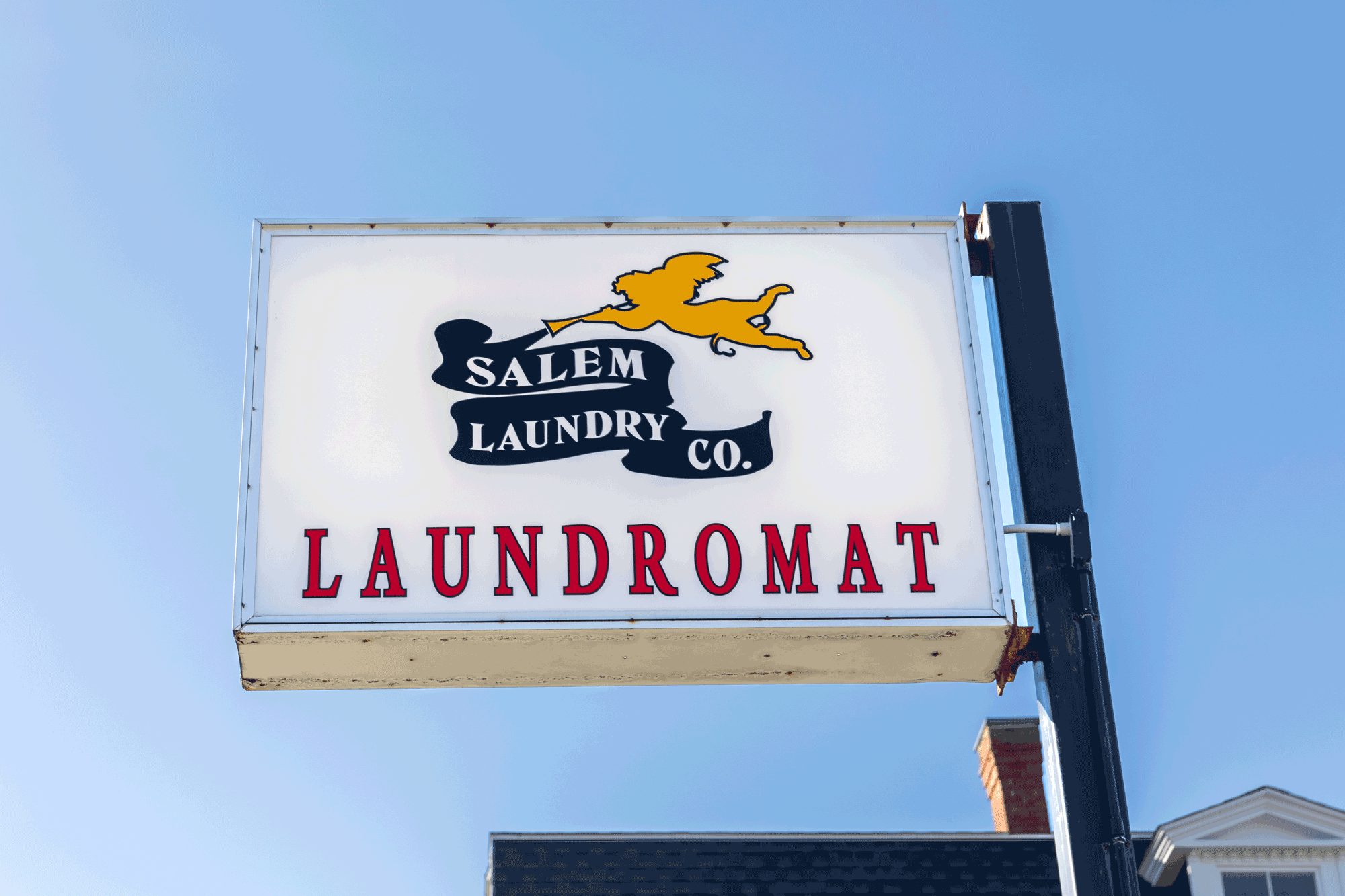 Salem Laundry Co storefront and entrance in Beverly