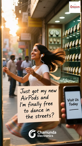 Experience the best wireless audio experience with Chamunda Electronics' top-selling AirPods in V…