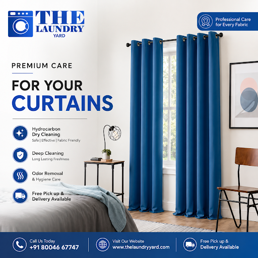 At The Laundry Yard, we provide a trusted Curtain Cleaning Service in Kanpur with convenient door… post image