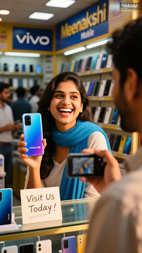 Experience the future of mobile technology with Meenakshi Mobile's best-selling Vivo 5G smartphon…
