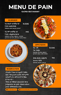 Menu GOJONA RESTAURANT ETHIOPIEN METZ Page 3