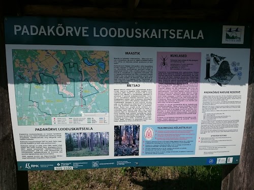 Padakõrve looduskaitseala õpperajad ja matkarada