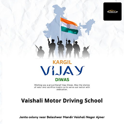 Honoring Kargil Vijay Diwas, Vaishali Motor Driving School encourages safe driving with our defen… post image
