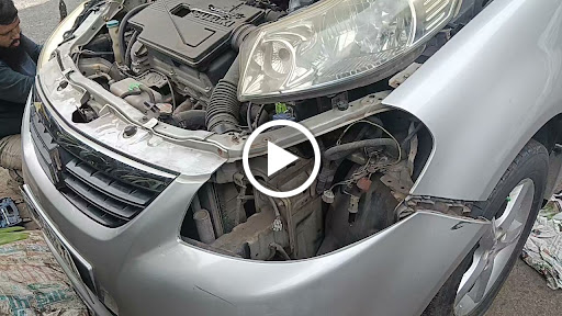 Car head light cleaning work . post image