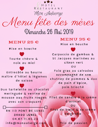Menu Hôtel Restaurant Mon Auberge SARL Page 3