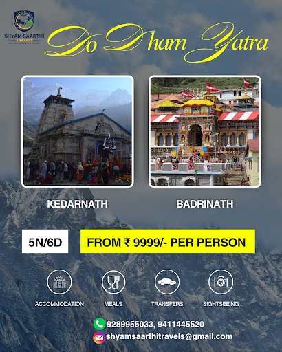 Book your Do Dham Yatra Package at just ₹9,999 per person with Shyam Saarthi Travels. Visit the s… post image