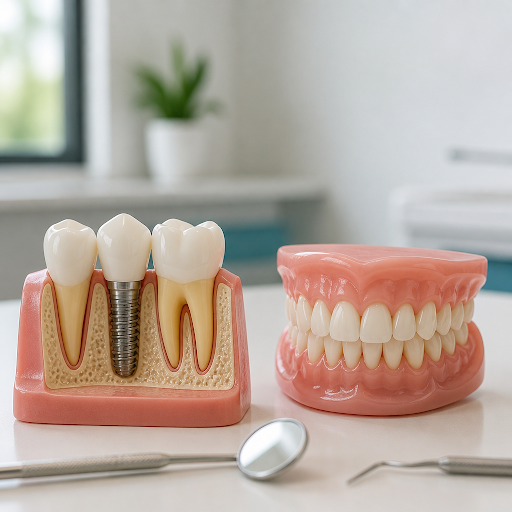 Confused between dental implants and dentures? At Dentist near me - kolshet road in Thane West, T… post image