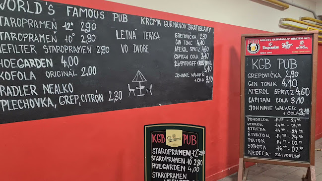 Krčma Gurmánov Bratislavy | KGB - Bratislava