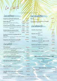 Menu Restaurant Les Strelitzias Page 1
