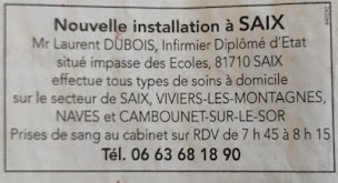 Photo n°2 de Dubois Laurent à Saïx (Cabinet infirmier)