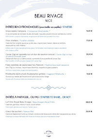 Menu Plage Beau Rivage Nice Page 2