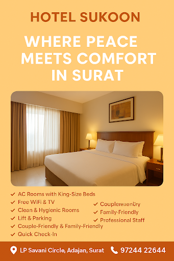 Hotel Sukoon – Where Peace Meets Comfort in Surat 🏨✨ post image