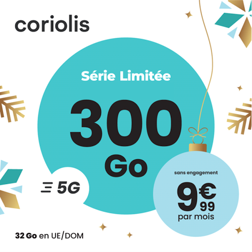 Bonne nouvelle l'offre est prolongée!!!!
Venez profitez du forfait à 9.99€/mois sans engagement 300 go plus la 5G!!!
Passez en magasin avec votre pièce d'identité et votre rib,portabilité possible on s'occupe de tout!!
