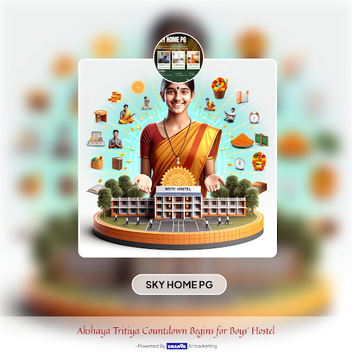 Kickstart your journey to unending prosperity this Akshaya Tritiya with the SKY HOME PG in Vadoda… post image