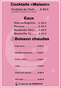 Menu L’univers de Serenay Page 8