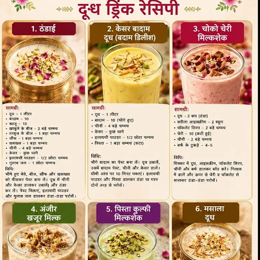 4 type of Best pure milk shake with protein and hygiene high quality dry fruits used in Ashish ca… post image