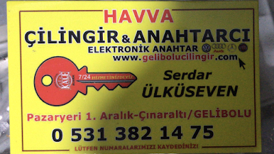 Gelibolu Havva Çilingir - Gelibolu Anahtar - Gelibolu Çilingir - Gelibolu Anahtarcı