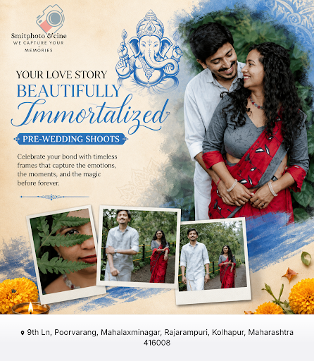 SMITPHOTO & CINE, a leading photographer in Kolhapur, specializes in pre-wedding shoots, wedding…