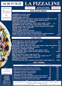 Menu La Pizzaline Page 2