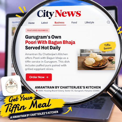 Enjoy Gurugram’s own Poori with Bagun Bhaja served hot daily at Amantran By Chatterjee's Kitchen.… post image