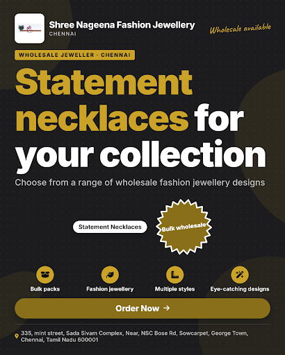 Discover a wide selection of statement necklaces at Shree Nageena Fashion Jewellery in Chennai. E… post image