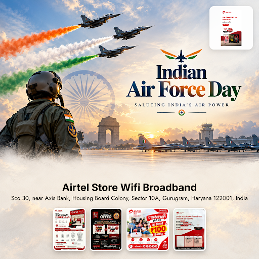 Celebrate Indian Air Force Day with reliable wifi broadband services in Gurgaon. Stay connected s… post image