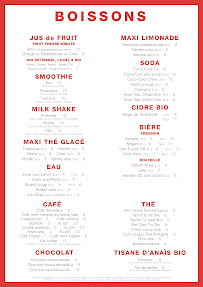 Menu Café de l’Ouest Page 1