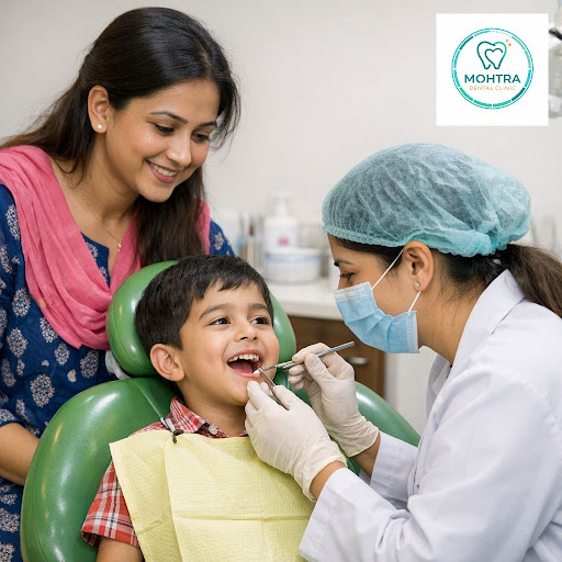 Healthy teeth start early. At Mohtra Dental Clinic Dr. Rachita Khajuria B.D.S , IFCDE ,Canada den… post image