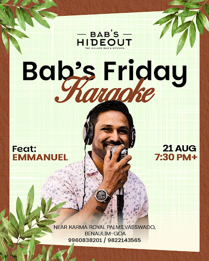 🎤 Friday Karaoke Night at Bab’s Hideout Benaulim post image