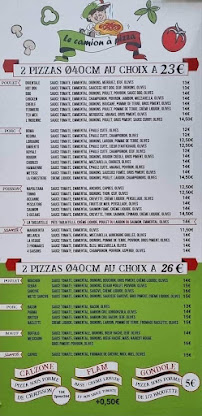 Menu Le camion à pizza 974 Page 2