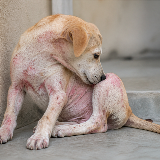 Itchy skin, constant scratching, hair loss or red patches on your dog or cat? Many pets in Karanj… post image
