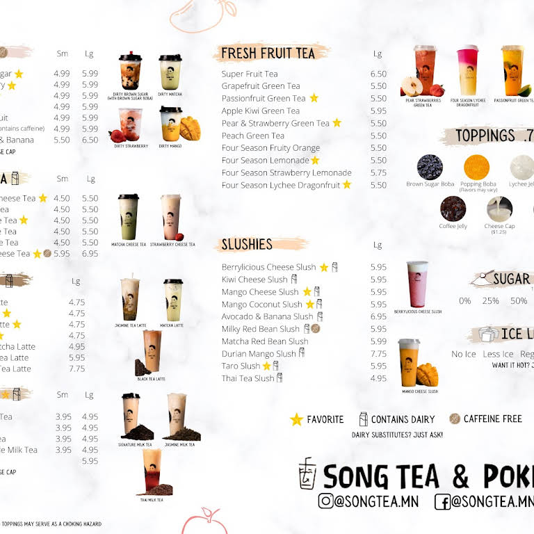 Song Tea & Poke - Bubble Tea in Blaine song tea poke bowl calories